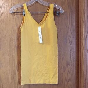 Yellow Sleeveless V-Neck Top